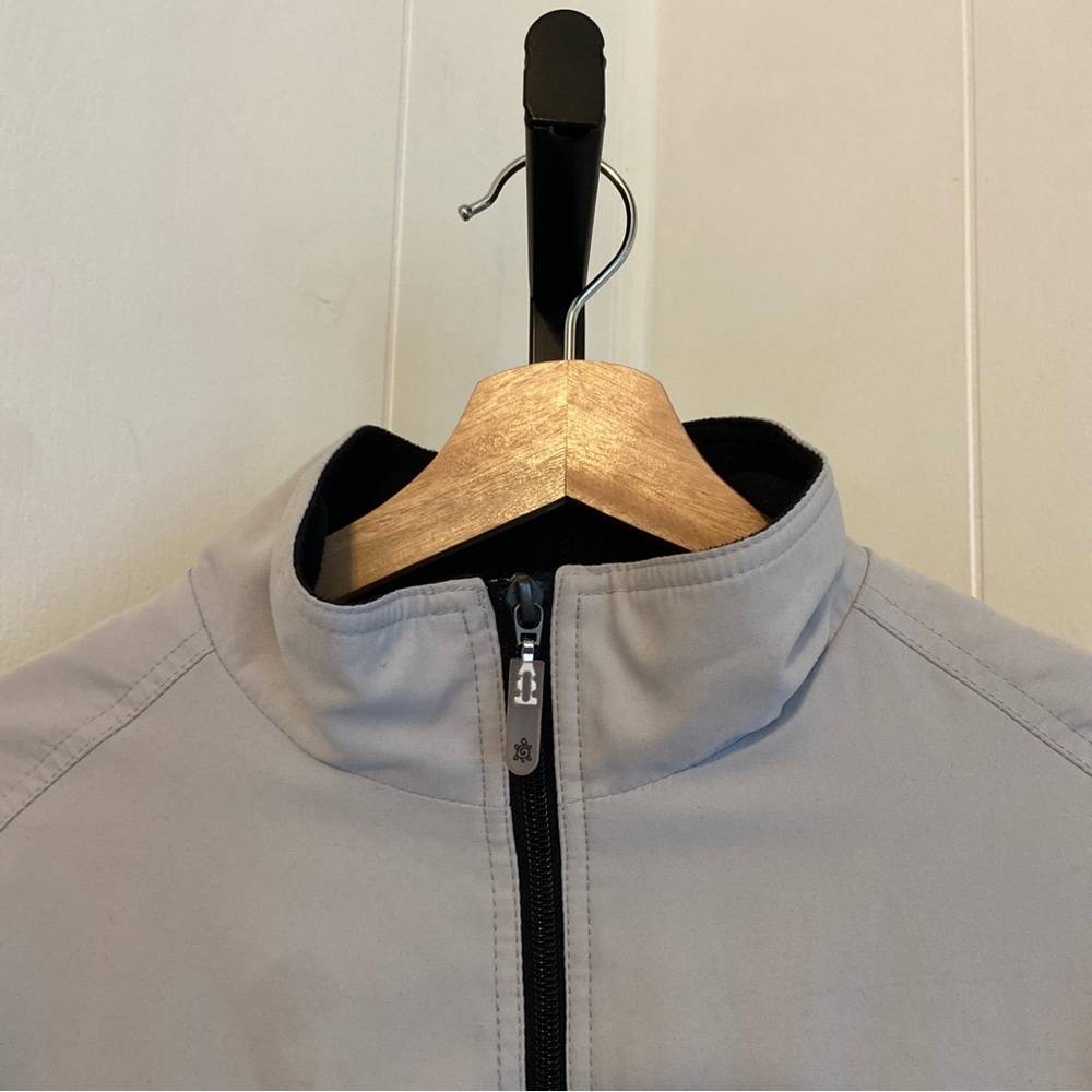 Turtleson Gray Mock Neck Full Zip Golf Vest Mens Large